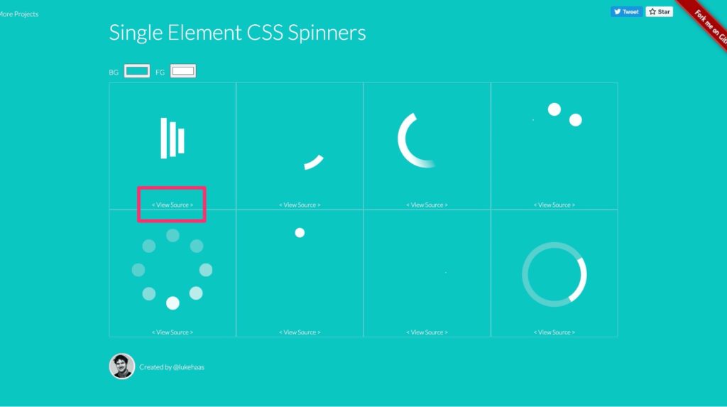 Single Element CSS Spinners